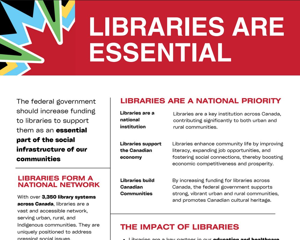 Screenshot of the CFLA Federal Election One Pager